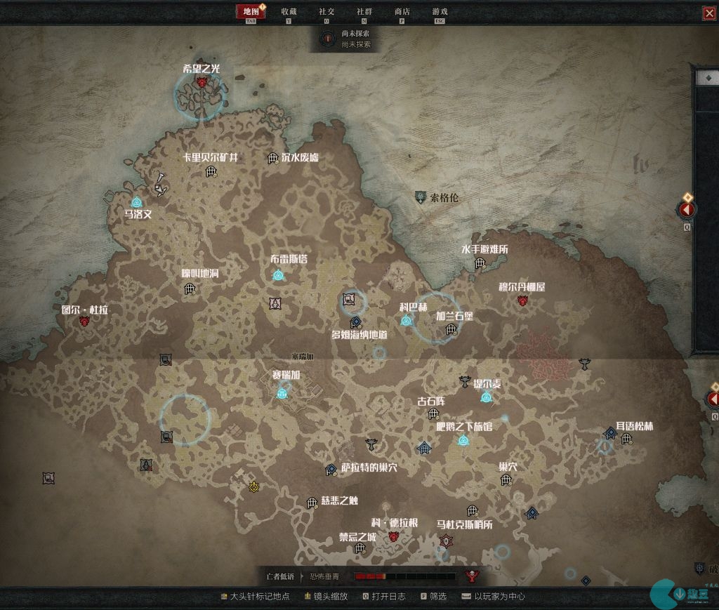 暗黑4全地图一览-暗黑破坏神4地图高清大全