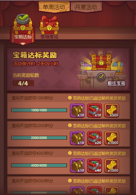 咸鱼之王9.8宝箱达标活动-咸鱼之王9月8日宝箱达标活动介绍