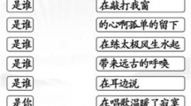 《汉字找茬王》把是谁配对歌词怎么过