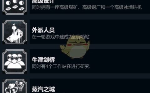 《冰汽时代》全成就完成方法一览