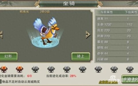 灵域戮仙坐骑怎么开启 坐骑系统功能介绍