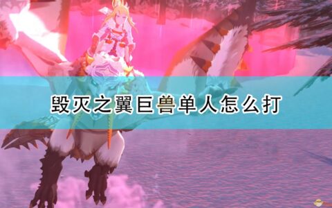 《怪物猎人物语2：毁灭之翼》巨兽单人打法攻略分享