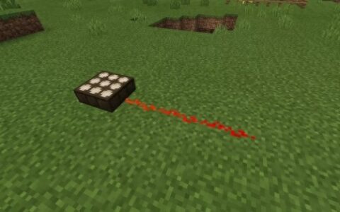 感应灯和自动门红石电路