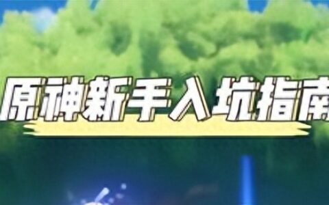 原神萌新详细攻略，学长带你开局避坑